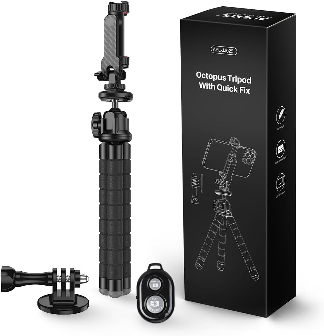 APEXEL Phone Tripod Portable and Flexible Phone Tripod