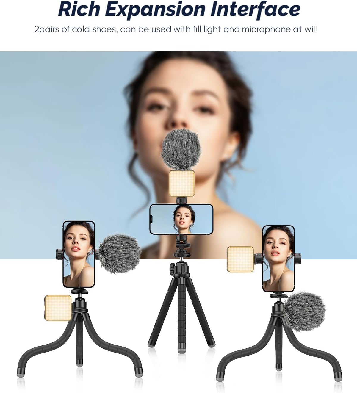 APEXEL Phone Tripod Portable and Flexible Phone Tripod