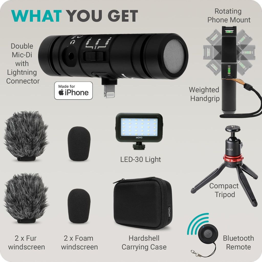 Movo iVlog-Interview iPhone Vlogging Kit