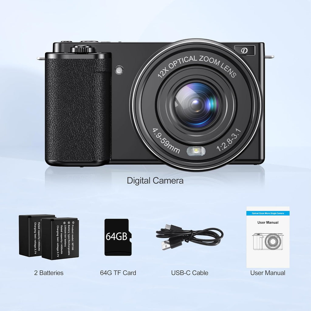 64MP 4K Vlogging & Travel Camera