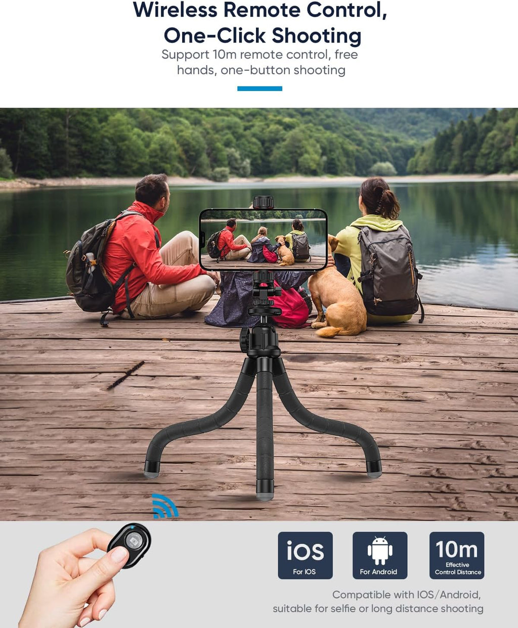 APEXEL Phone Tripod Portable and Flexible Phone Tripod