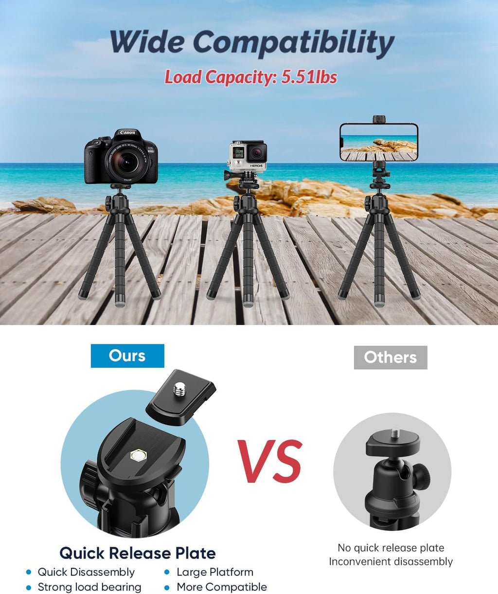 APEXEL Phone Tripod Portable and Flexible Phone Tripod