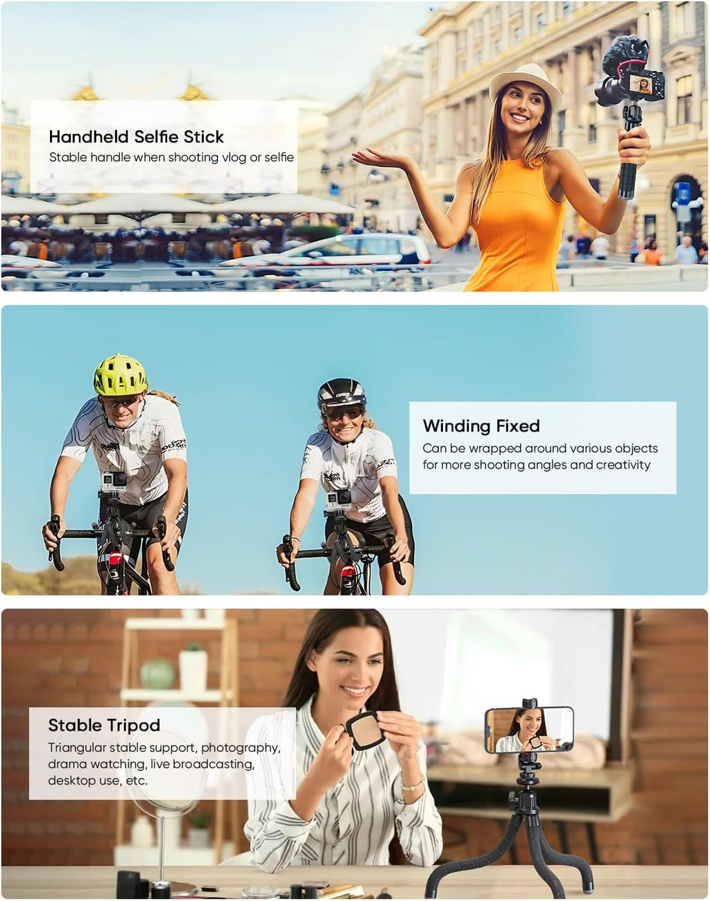 APEXEL Phone Tripod Portable and Flexible Phone Tripod