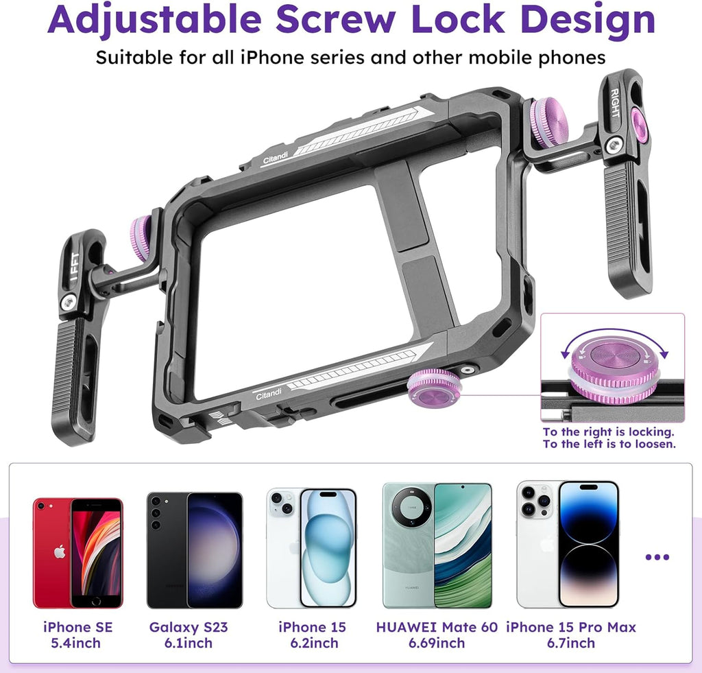 Universal Smartphone Filmmaking Stabilizer Phone Cage