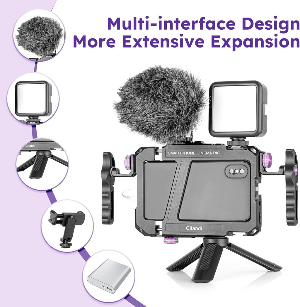 Universal Smartphone Filmmaking Stabilizer Phone Cage