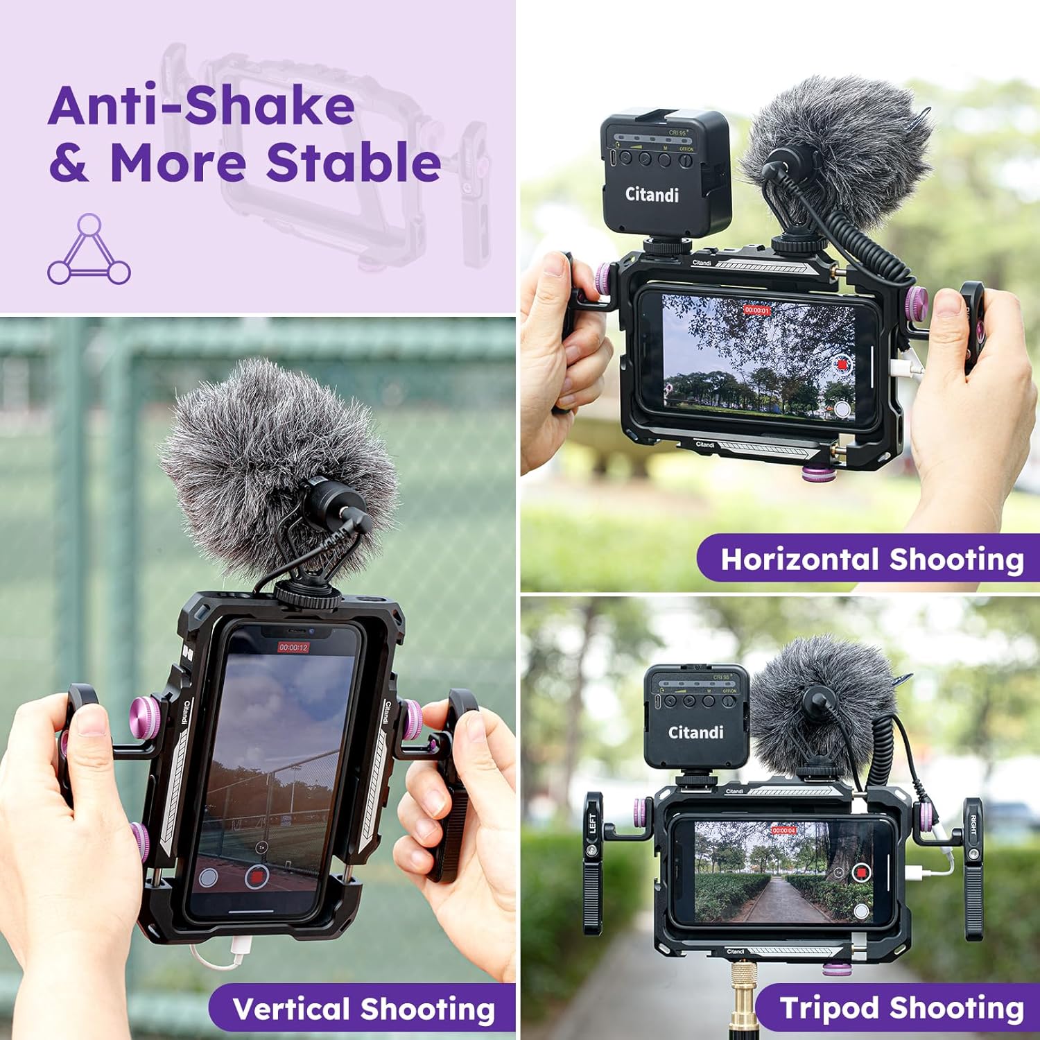 Universal Smartphone Filmmaking Stabilizer Phone Cage