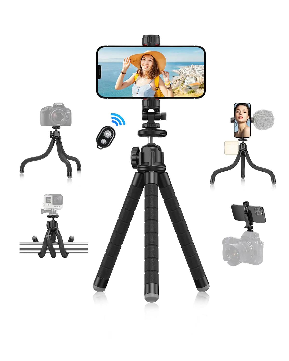 APEXEL Phone Tripod Portable and Flexible Phone Tripod